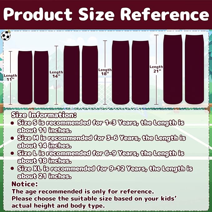 Olreco 1 Pack Toddler Kids Youth Soccer Socks Girls Boys Baseball Socks Youth Knee High Softball Football Accessories Cotton