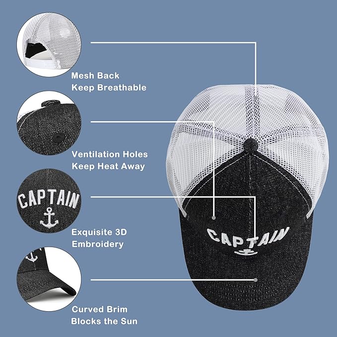 Outdoor Hat Captain Hats Hunting Hat Biggfoot Hat Mountain Baseball Cap Sailing Trucker Hat for Men Women