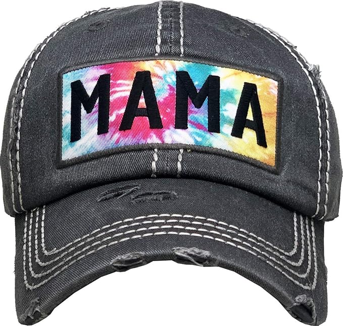 Funky Junque Distressed Vintage Baseball Cap - Embroidered Patch Women's Hat - Holiday, Lifestyle & Patriotic Designs
