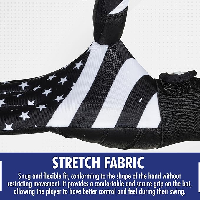 USA Flag Baseball Batting Gloves & Softball Glove American Flag Batting Gloves Youth Kids Baseball Batting Glove Youth Men Adult & Unisex