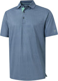 M MAELREG Mens Golf Shirt Short Sleeve Dry Fit Print Moisture Wicking Performance Patterns Collared Polo Shirt