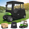 10L0L 2 Passenger Golf Cart Enclosure for EZGO TXT & RXV, 600D Waterproof Golf Cart Rain Cover, Heavy Duty Driving Enclosure, Snowproof Windproof, with Clear PVC Windows & Tail Light Panel - Roof 59”