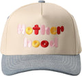MIRMARU Two-Tone Vintage Canvas Trucker Hats for Men & Women, Adjustable Size Baseball Caps with Trendy Embroidered Design