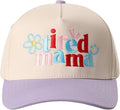 MIRMARU Two-Tone Vintage Canvas Trucker Hats for Men & Women, Adjustable Size Baseball Caps with Trendy Embroidered Design