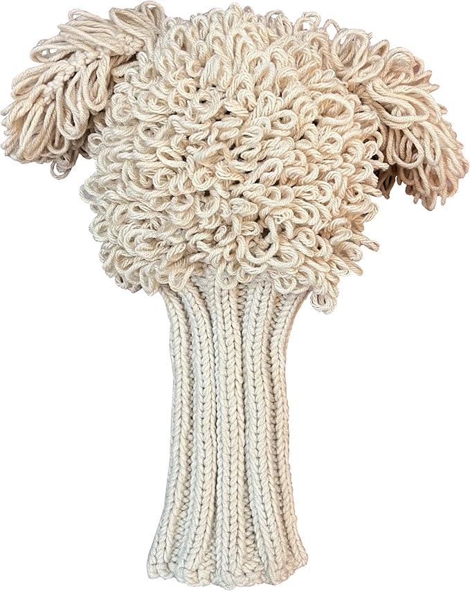 Funny Golf Headcover, Handmade Crochet Finished Goldendoodle Golden Doodle Animals Plush Driver Headcover