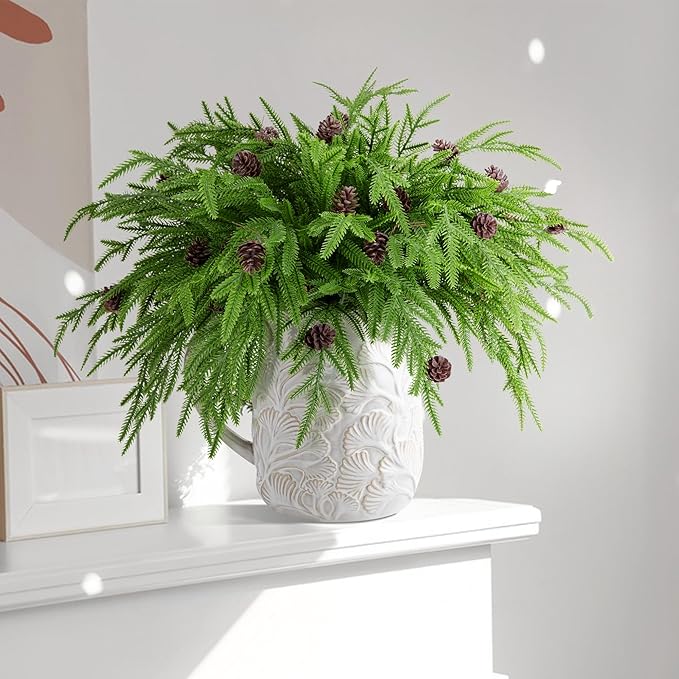 Watayo 10 Pcs Christmas Norfolk Pine Branches - Image 5