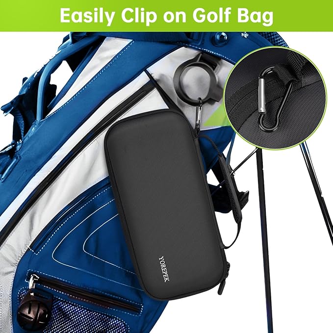 YOREPEK Golf Glove Holder with Removable Glove Shaper, Golf Valentines Gift, Protective Hard Shell Golf Accessories Case Bag with 2 Dividers Fits Balls, Tees, Markers, Cool Gifts for Golfers