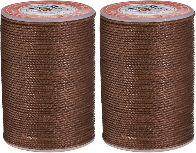 uxcell Round Leather Sewing Waxed Thread, 55m / 60 Yards Polyester Wax String by uxcell