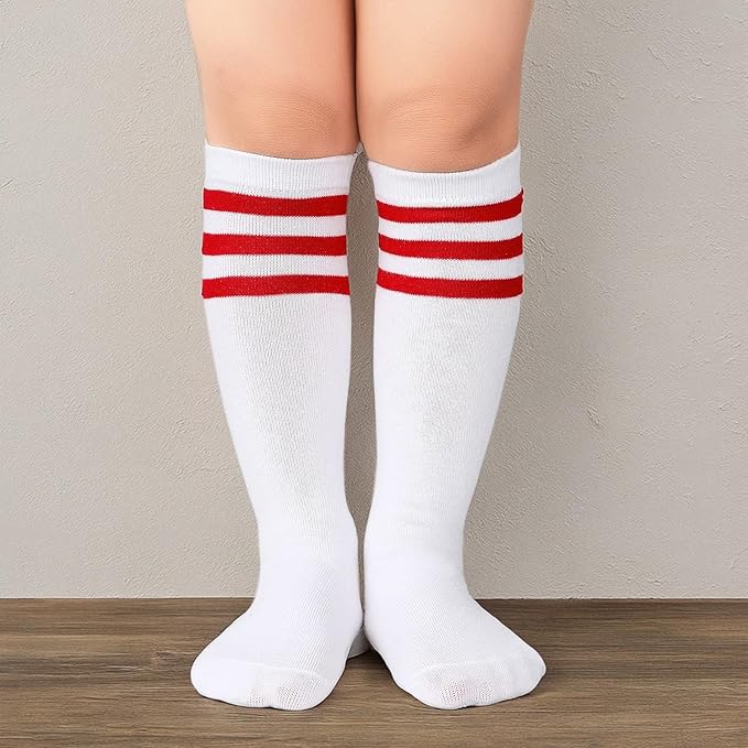 American Trends Kids Toddler Soccer Socks Youth Baseball Softball Football Socks Knee High Accessories for Girls