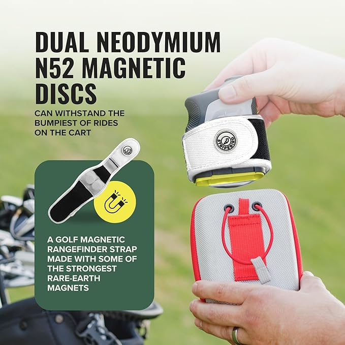 Stripebird 2.0 Slim Golf Rangefinder Magnetic Strap - Form Fitting, No Buckle, Range Finder