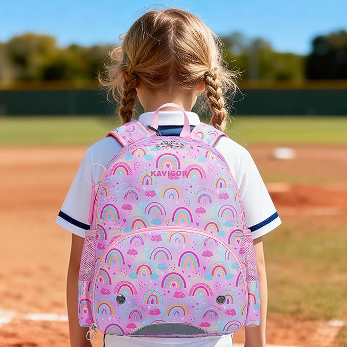 KAVIGOR Youth Tball Baseball Backpack, Lightweight Softball Bag with Shoes Compartment & Name Tag, Reinforced Zippers & Seams