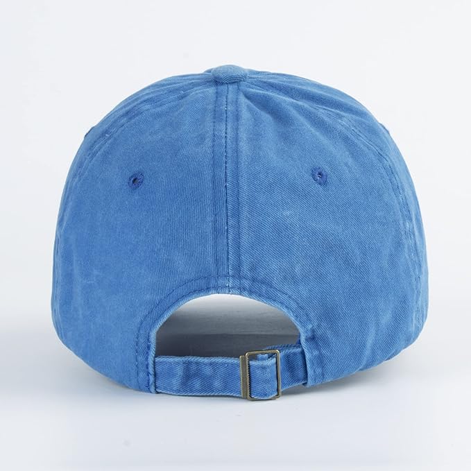 LANGZHEN Unisex Baseball Cap 100% Cotton Fits Men Women Washed Denim Adjustable Dad Hat