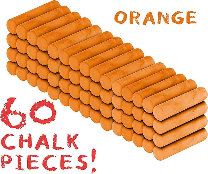Kid Made Modern 60 Count Pack of Sidewalk Chalk – Orange - Image 2