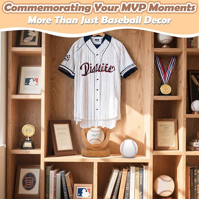 Baseball Holder Baseball Display Set: Baseball Glove Ball Holder Baseball Gifts for Boys,Sons, Men, Team Player,Resin Baseball Stand Baseball Collector Memorabilia Gift Baseball Themed Decor