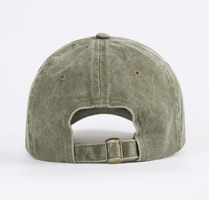 LANGZHEN Unisex Baseball Cap 100% Cotton Fits Men Women Washed Denim Adjustable Dad Hat