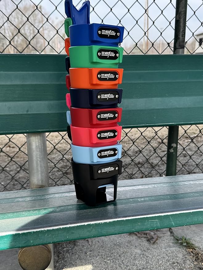 Fence Cup Holder | Drink Holder for Chain Link Fence | Fits Stanley, Yeti & Gatorade | Baseball Dugout, Softball, Pickleball & Tennis | Made in USA | The Fence Buddy (Green)