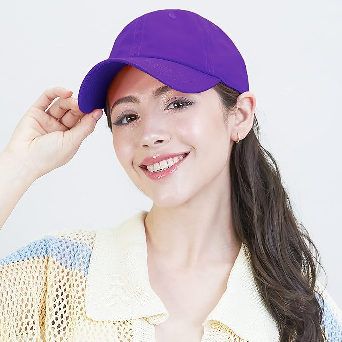 Cotton Baseball Cap Dad Hat – Washed Low Profile Adjustable Hat for Men Women Casual Outdoor Running Golf