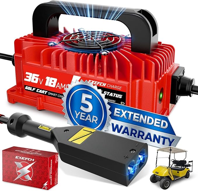 36 Volt 18 Amp Golf Cart Charger with 2-Pin D Style Plug for EZGO TXT Charger Only for Lead Acid Battery