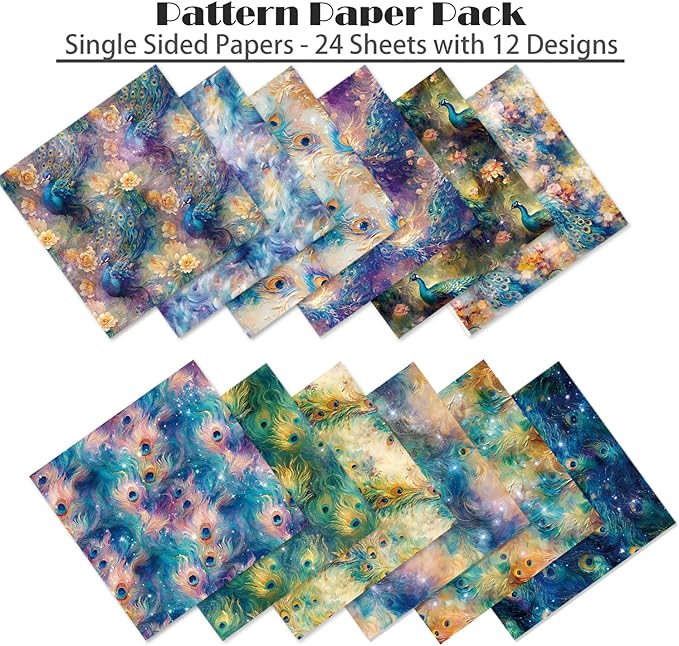 YASMEN Scrapbook Paper Pad 6x6, Patterned Cardstock, Single-Sided Decopodge - Image 3