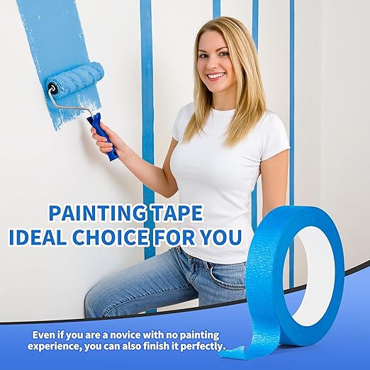 Blue Painters Tape 4 Rolls: Masking Tape 1 Inch Wide x 55 Yards - Image 7