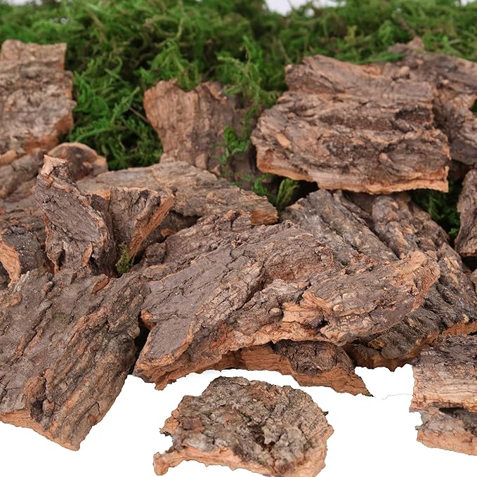 BYHER Fake Moss for Crafts, Tree Bark for Crafts, Floral Arrangements - Image 5