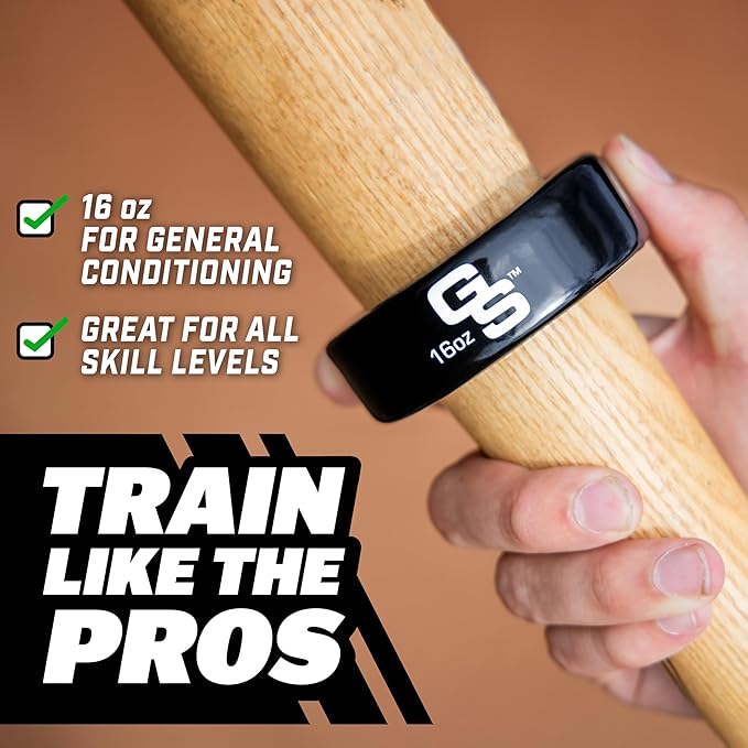 GoSports Baseball and Softball Bat Weight – 16 oz Bat Donut for Youth and Adult, Baseball & Softball Bat Accessories
