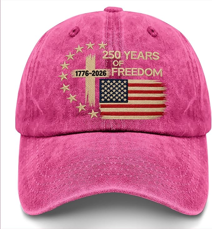 US 250 Years Freedoms 1776-2026 250th Birthday Embroidered Hats Garde Cap for Him