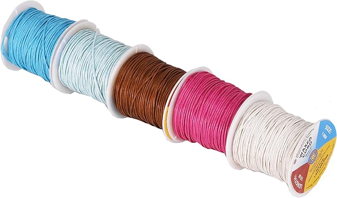 Mandala Crafts 1mm 273 Yards Assorted Cotton Waxed Cord - Image 7