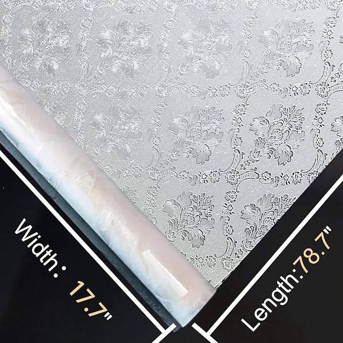 Window Privacy Film Decorative for Front Door, Bathroom Static Cling Stained - Image 8