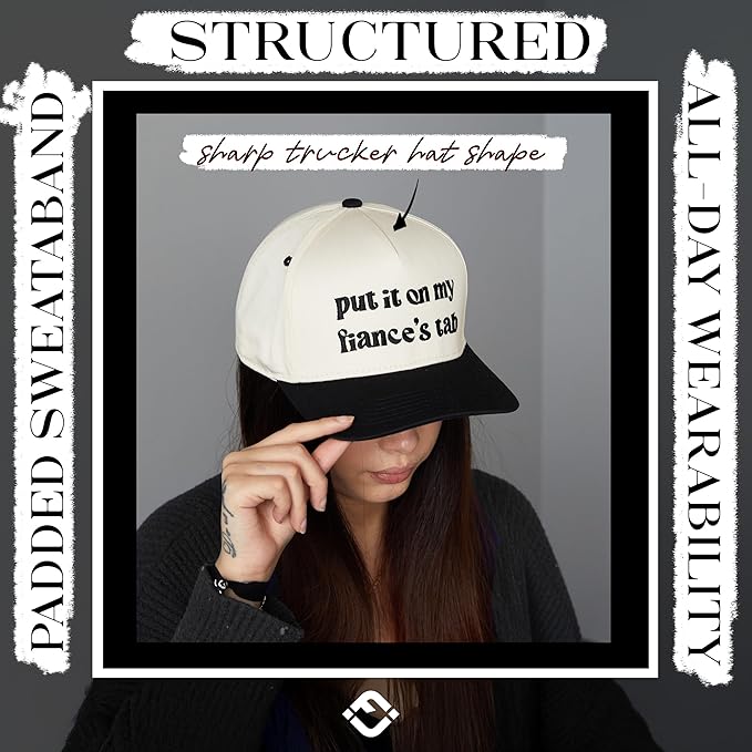 Funky Junque Trucker Hat Women Men 2-Tone Baseball Cap – Vintage Western Style Embroidered Snapback, Premium Cotton Blend