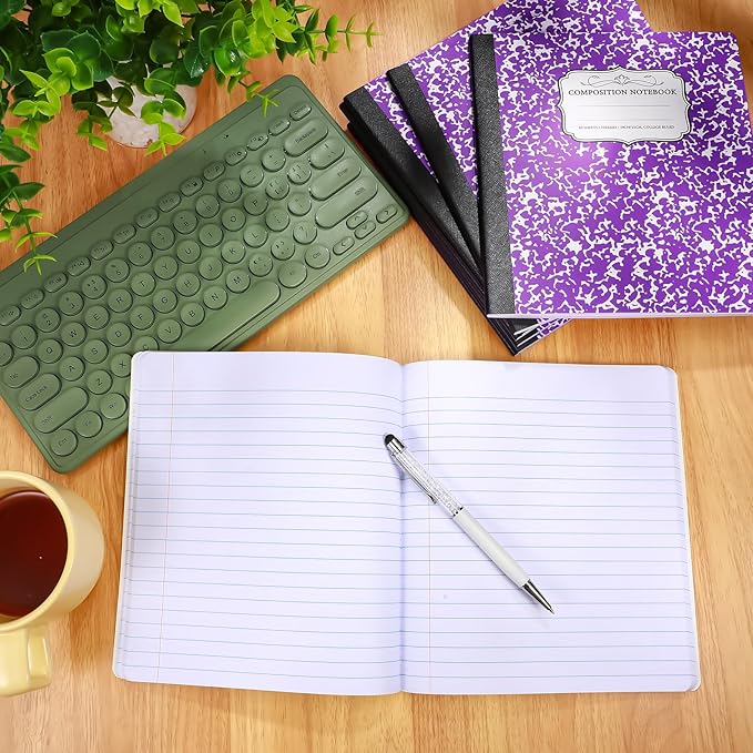 Seajan 20 Pack Composition Notebooks, Wide Ruled Paper, 7-1/2" x 9-3/4" Marble - Image 7