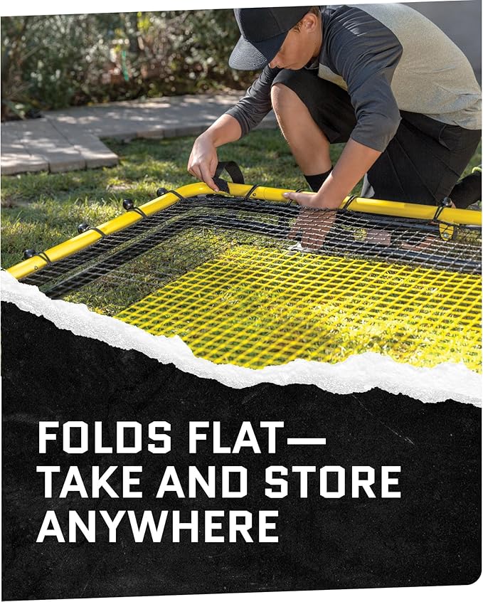 SKLZ Fielding Trainer - Baseball, Softball & Volleyball Rebounder Net. Enhanced Solo Fielding Practice for Skill Development. High-Performance Multi-Sport, Portable, 3 Ball Return Angles, 4x4.5 Feet