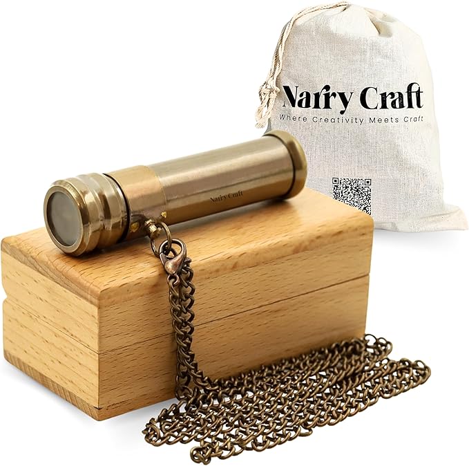 Brass Kaleidoscope with Wooden Box | Handcrafted Vintage Kaleidoscope with by NarryCraft