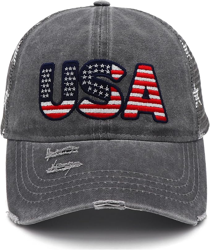 4th of July Hat 250 Anniversary USA Hat American Flag Trucker hat for Women Men Fourth of July Patriotic Eagles Hat