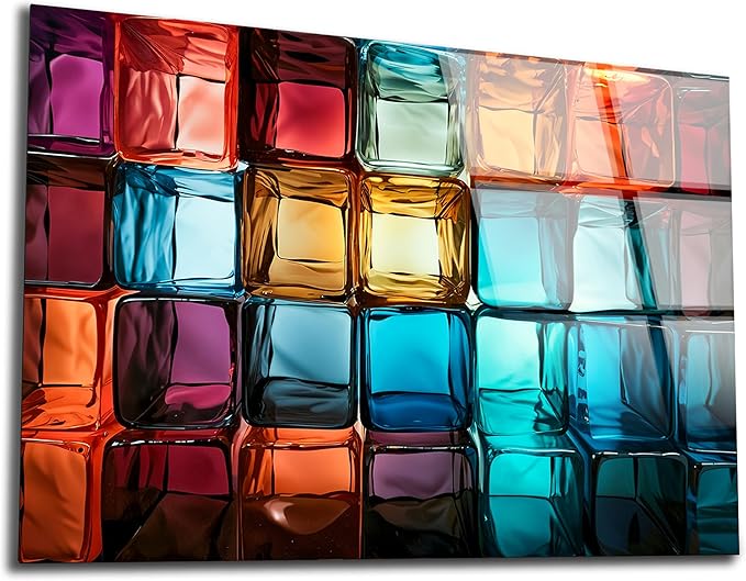 SpiritualHands Magical Light Play and Stunning Colors Tempered Glass Wall Art by SpiritualHands