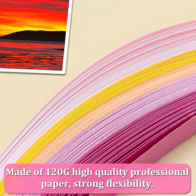 Zorfeter 9 Sets Multi-Color Quilling Paper Strips Kits 900 Strips 42 Colors - Image 5