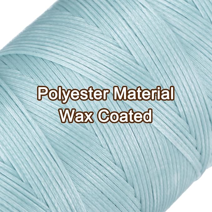 Uxcell 150D 0.8mm Flat Waxed Polyester Leather Sewing Thread, Dark Blue - Image 4