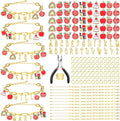 Kigeli 394 Pcs Sports Bracelets for Women DIY Game Bracelets kit Softball Baseball Football Jewelry Crafts Adjustable Gold Letter Charms Keychain for Team Sport Lovers Gifts