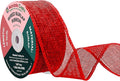 Mandala Crafts Red Burlap Wired Ribbon 1.5 Inches Wide Jute Ribbons by MandalaCrafts