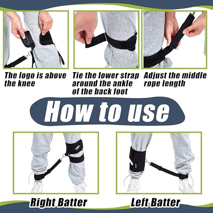 Wettarn Baseball Training Aid Softball Training Harness Baseball Practice Equipment for Stepping Out Leg Pulling Out Overstriding Lunging