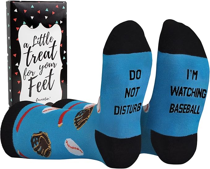 Cavertin Men's Funny Socks Hunting Fishing Football Baseball Gaming Golf Taco Pizza Bacon Christmas Gift for Men
