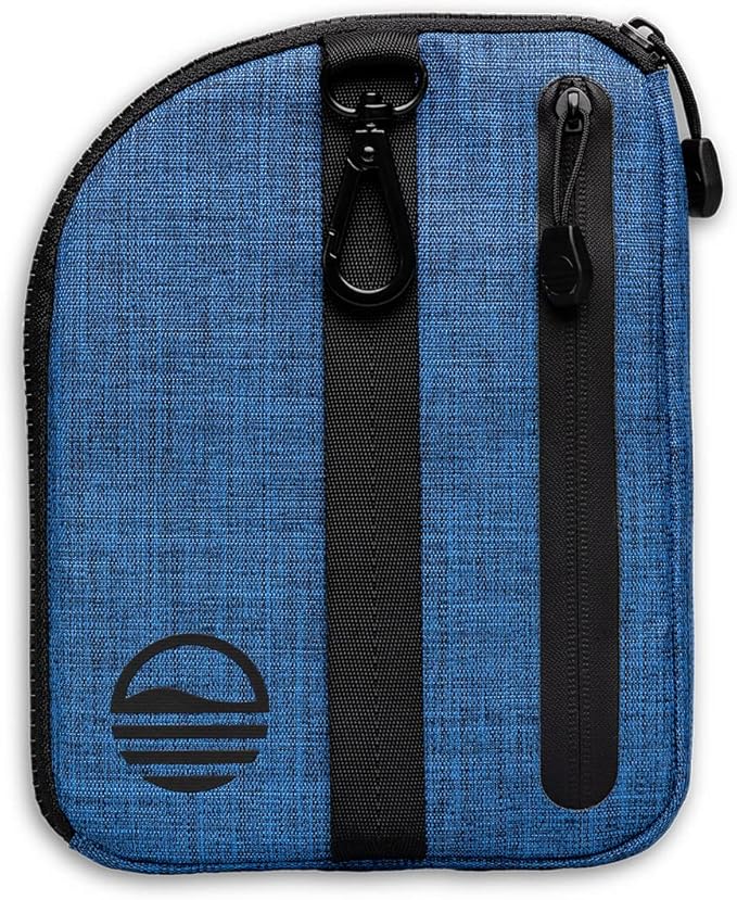 Golf Valuables Pouch with Clip by Sunday Golf | Zippered, Water Resistant Nylon, for Extra Tees, Pencils, Ball Markers