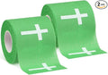MiniInflat 2 Pcs Christian Cross Athletic Tape Sports Tape 2in x 23ft Religion Jesus Wrist Wrap for Soccer Football Baseball, Gift for Graduation Teacher Nurses Week Pentecost(Green,Crosses)