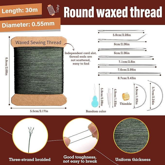 Repair Sewing Kit, Upholstery Needle and Thread Kit - Image 2
