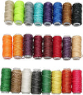 24 Colors Waxed Thread, Leather Sewing Thread, Hand Stitching Thread by Goiio