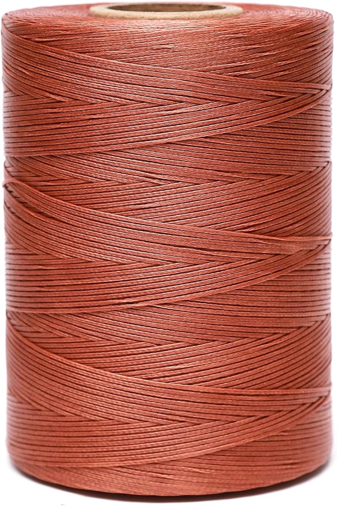 Waxed Thread, 852Yards 150D 0.8mm Flat Polyester Wax Thread by EXKALAFUL