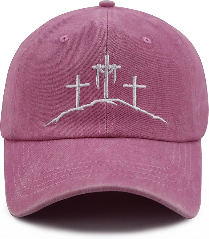 Crosses GiftsHat for Women Men, Adjustable Embroidered Religious Baseball Cap