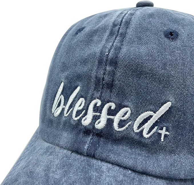 Waldeal Women's Embroidered Dad Hat, Adjustable Vintage Washed Cotton Baseball Cap for Men