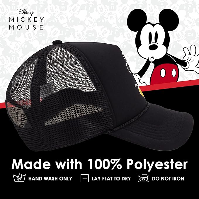 Concept One Unisex Adult Disney Mickey Mouse Trucker Hat, Rainbow Pride Mesh Back Snapback Baseball Cap