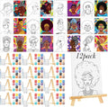 Zhanmai 12 Pack Pre Drawn Canvas by Zhanmai